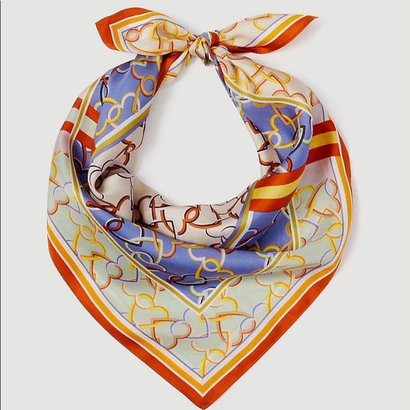 Ann Taylor Geo silk little Scarf - Picture 4 of 10